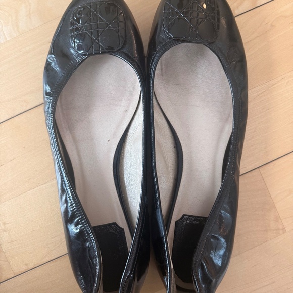 DIOR Patent Leather Black Ballet Flats - Picture 3 of 8